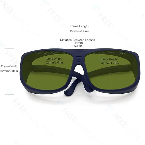 Miniatura 3 de FreeMascot Gafas de seguridad láser de longitud de onda profesional OD 8+ 190nm-450nm800nm-1100nm