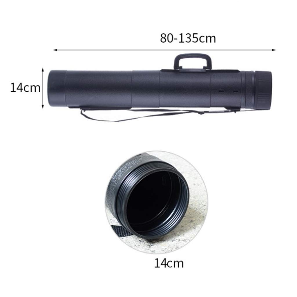 perfeclan Transportrolle 14cm, Zeichenrolle für Pläne, Plakate usw, 80-130 cm ausziehbar, Schultergurt, stabiler Zeichenköcher