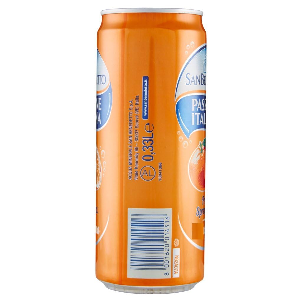 San Benedetto Orange Passione Italiana Aranciata Dose 72 x 330ml Orange mit 100% italienischem Orangensaft + Beni Culinari Kostenloser Schlüsselanhänger