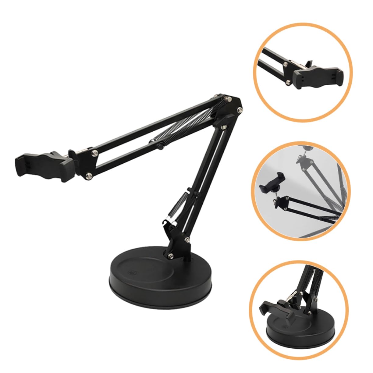 Gatuida Soporte de Escritorio para Teléfono Móvil Ajustable Soporte Extensible para Móvil Base Reforzada para Videografía