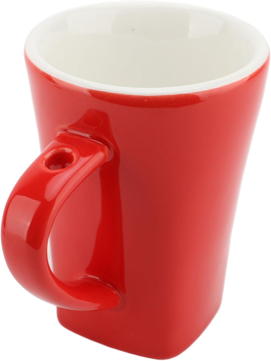 Ceramic Chocolate Melting Mug, Butter Warmer Mug, Fondue Cup Ideal for Cheese, Fruits, and Snacks, Chocolate Melting Supplies for Kitchen (Red)
