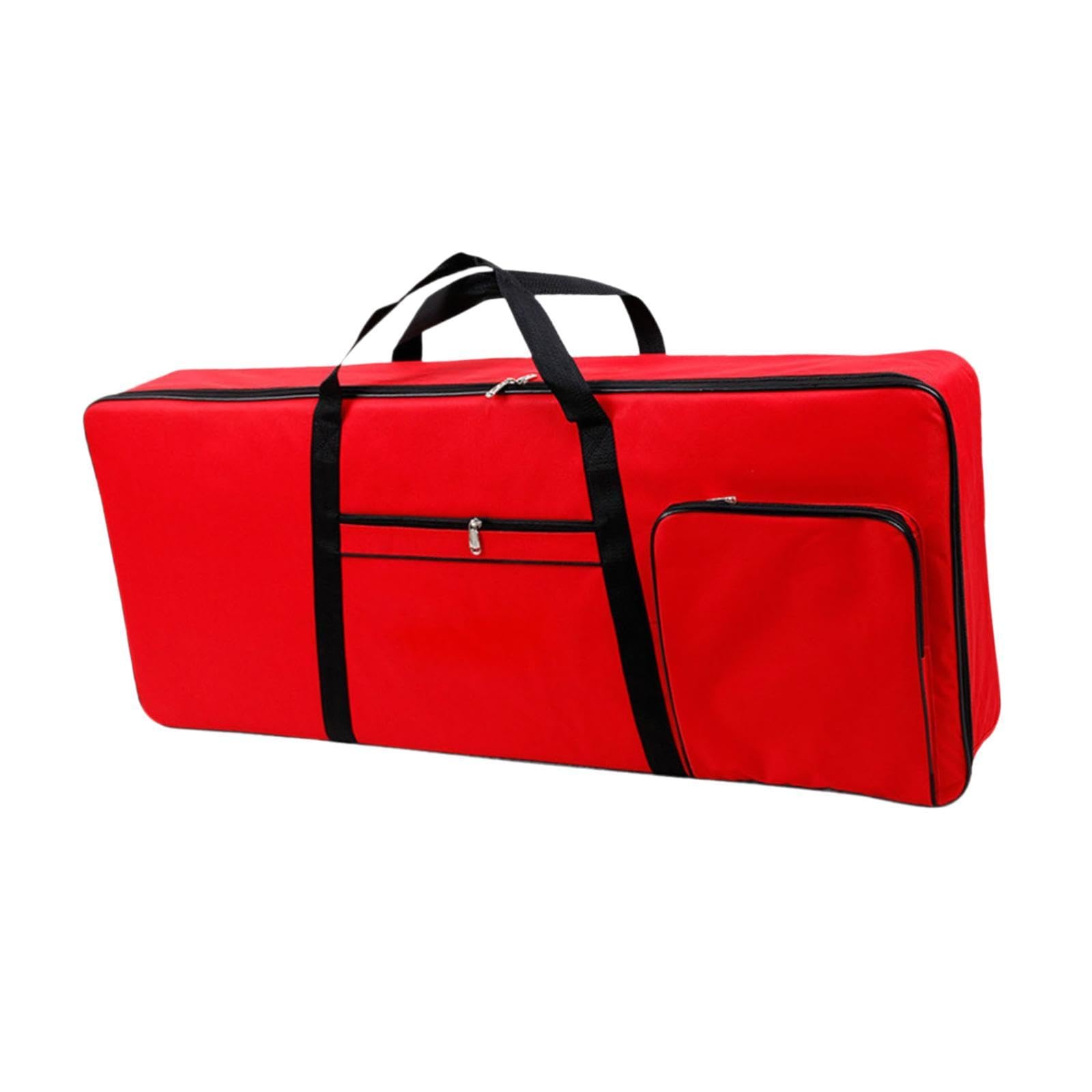 Baoblaze Estuche para teclado de 61 teclas, estuche para piano eléctrico, mochila gruesa, estuche protector para almacenamiento, bolsa para instrumentos, Rojo