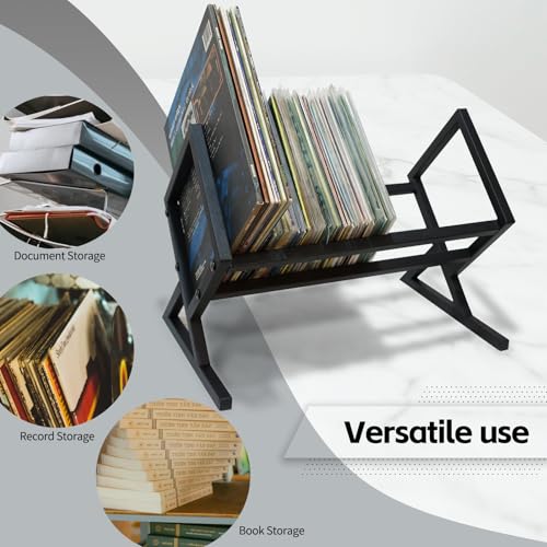 Vinyl Record Storage Holder Album Metal Record Stand Desktop Display Stand Easy to Assemble Album and LP Storage Organizer (Style-A) - Image 3