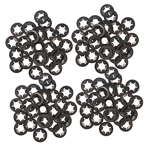 FUNOMOCYA Carbon Steel Retaining Ring 210pcs/kit Internal Tooth Washer Lock Washers Fastener for Axles Shafts