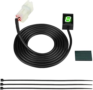 Motorrad-Gangschaltuhr, Motorrad-Ganganzeige Tachometer Digitale Schalthebelsensoren(Grün)