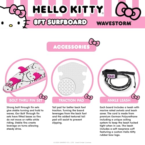 Wavestorm Hello Kitty 8ft Surfboard
