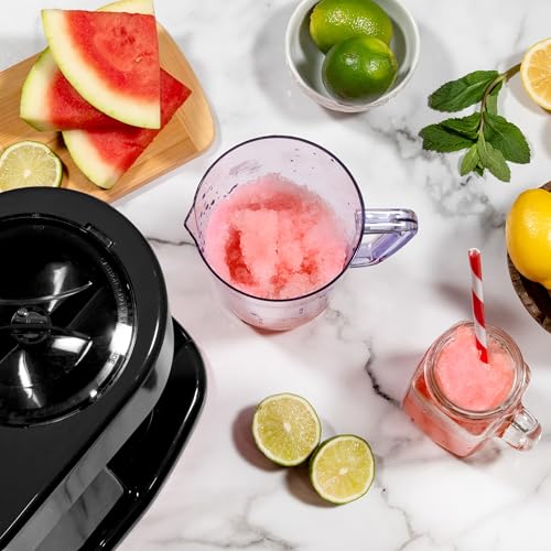 Image of Nostalgia Retro 40-Ounce Frozen Beverage Station - Slushie Machine and Ice Shaver with Automatic Mixing for Soda, Cocktails and Margaritas - Easy & Safe Use - Black