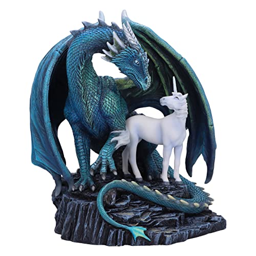 Nemesis Now Protector of Magick 17cm, Resin, Lisa Parker Protector of Magick Figurine, Unicorn and Dragon Ornament