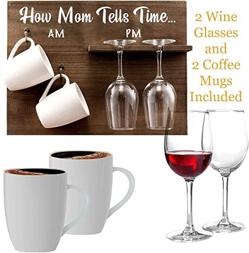 Christmas-Birthday-Gifts-for-Mom-Unique-Gift-for-women-Great-Gift-Idea-for-Moms-Sister-Wife-Aunt-Mother-in-law-Womans-Birthday-Presents-Includes-2-Glasses-and-2-Coffee-mugs