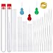 Produktbild 48 Stück Perle Nadel Set Beed Needle Große Auge Perle Nadeln 6 Größen 18 Stück mit Langen Gerade Perlennadeln 24 Stück und 2 Stück Flasche, Fingerhut und Nadel Einfädler für Armband Schmuck Handwerk