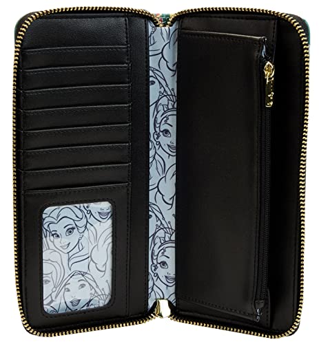 Loungefly Disney Wallet Princess Sidekicks Print Zip Faux Leather Clutch3