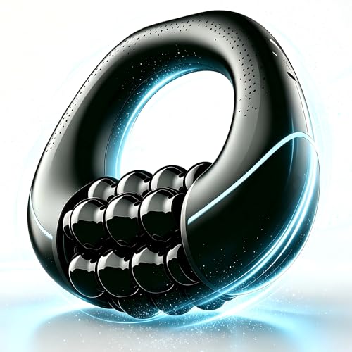 Electric Handheld Rolling Massager 3 Speed Deep Tissue Percussive Massager with 6 Rotating Bars Rechargeable Full Body Muscle Roller for Back Shoulder Leg Soreness Relief & Blood Circulation