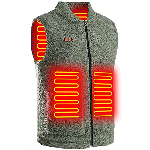 XRDSHY Chaleco Calefactable para Hombre Chaqueta calefactable con 8 Zonas de Calentamiento y 3 Niveles de Calor Chaleco Térmico,Green-3XL Cover