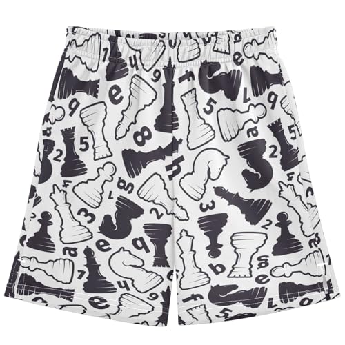 Boys Casual Shorts Athletic Basketball Shorts Funny Kids Gym Shorts with Pocket for Outdoor Activity 7-15 Years