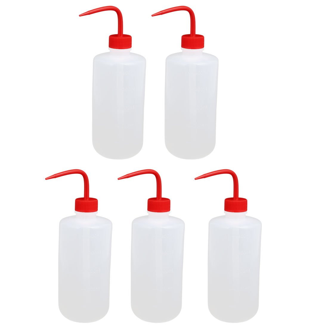 Aexit 5pcs 500ml plástico afilad pico codo lavado limpieza (model: Q1608IV-4817RV) Spray Squeeze botella