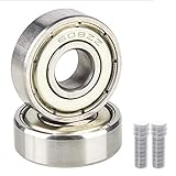Anyasen 608zz Bearing kugellager 608zz Metall doppelt geschirmt Miniatur Rillenkugellager für Skateboard Longboard Roller Inline Skates Rollschuhen Kugellager 8x22x7 (20 Stück)