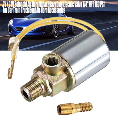 Klaxon à air solénoïde 12V direct avec électrovanne robuste 1/4 pour bateau - 4
