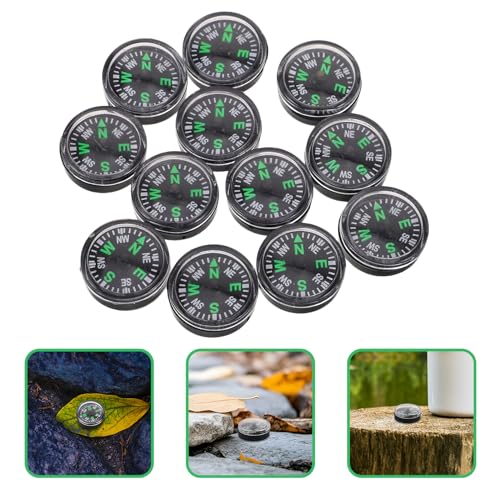 Juego 12 brújulas compactas de plástico 20mm para exteriores miniatura 4