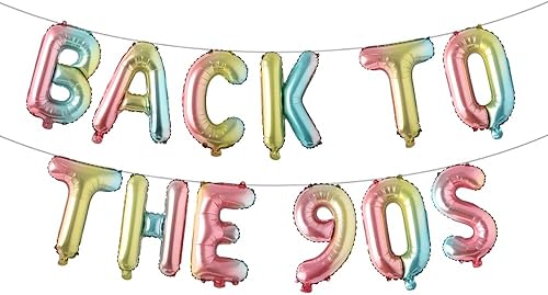 Miniatura 36 de Cartel de globos de regreso a los 80, pancarta de fiesta de cumpleaños de los años 80 y 90, globo retro para fiesta de los 80, decoraciones de