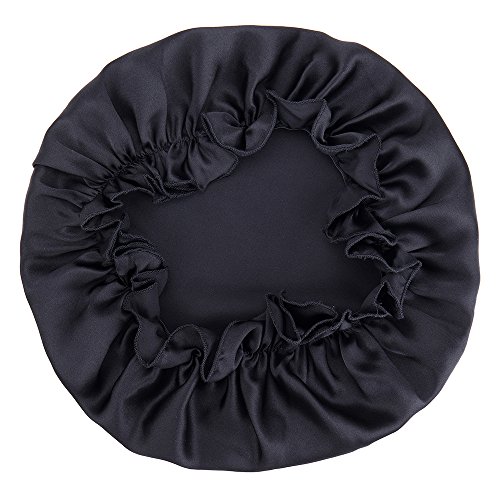Schlafmütze Seide Mütze Schlaf Cap Hut mit elastischen Band Full Size für Haarpflege Kopfbedeckung
