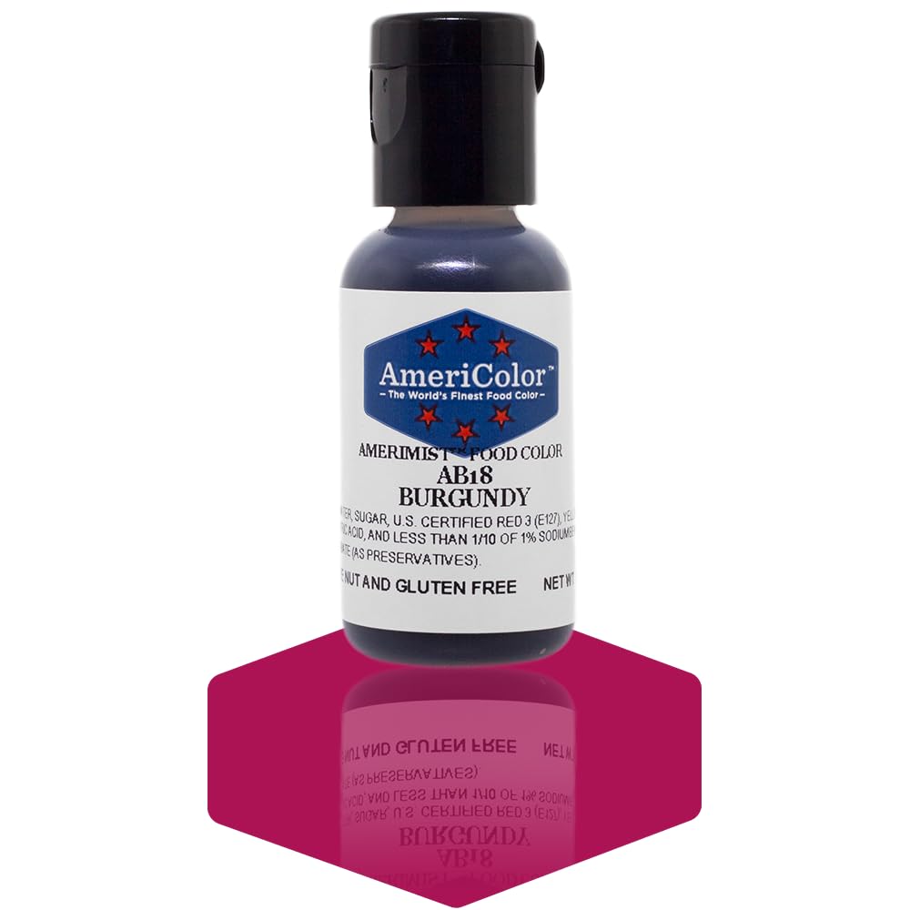 AmeriColor AmeriMist Burgundy Airbrush Food Color, .65 oz.