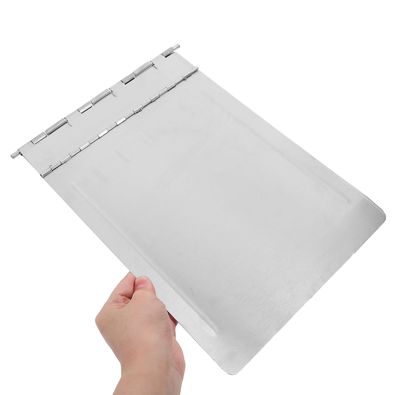 Mobestech Edelstahl Klemmbrett für Pflegeakten Silber Robust Dokumentenhalter mit Papierklemme Sicherer Halt für Unterlagen im Stationsalltag