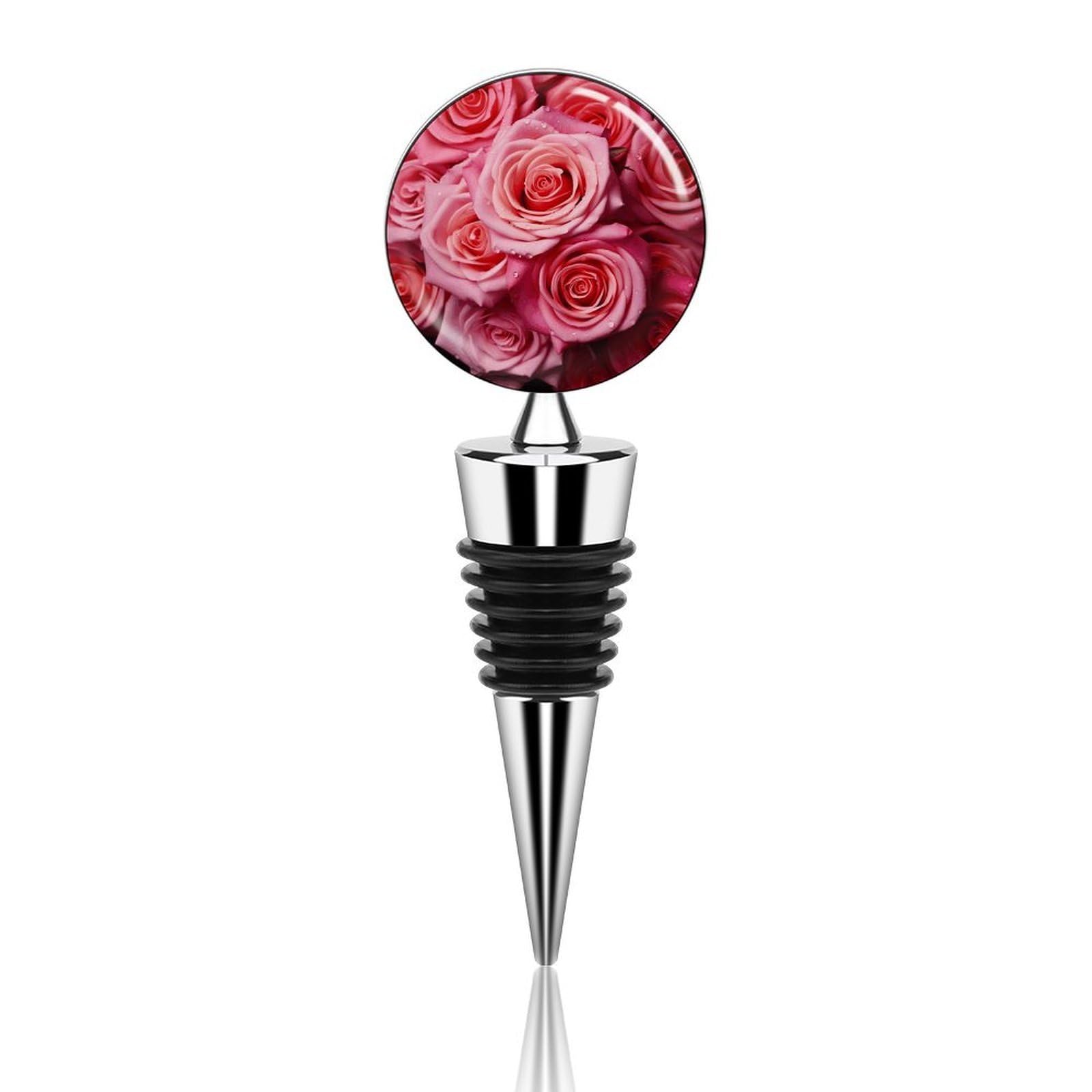 Bouchon de vin élégant de style rose pour une table raffinée