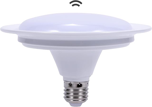 Radar Motion Sensor Light Bulb Indoor, 18W (50W Eqv) Super Bright 1200 Lumens 6500K Daylight White LED, E26 Base, 170° Detection, Auto on/Off Security Light for Garage, Basement, Frontdoor