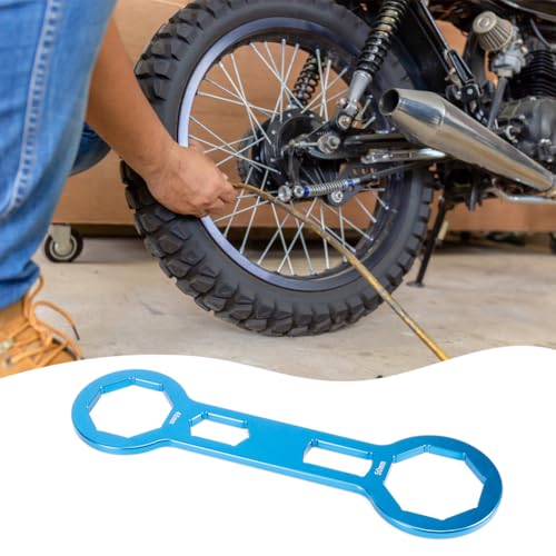 Image of Joyzan Fork Cap Wrench, Aluminum Alloy Motorcycle Front Forks Removing Rebuild Dirt Bike Repair Tool Dual Chamber Removal Tire Change Spanner Motor Shock Absorber 46mm 50mm CRF250R CRF450R CRF450X