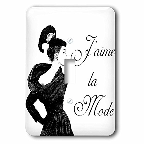 Interrupteur à bascule simple Jaime La Mode Lady Vintage 3dRose lsp_164659_1
