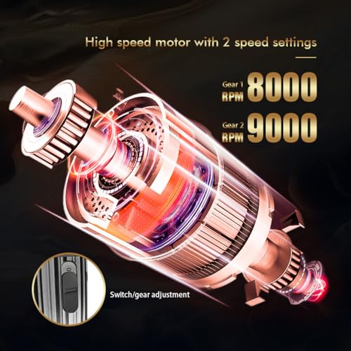 Image of WMARK NG-8238 Premium Professional 9000 RPM 2 Speed Zinc Alloy Body Digital Display DLC coating Blade Pro Li Outliner Cordless T Blade Hair Clipper 0 Gap Outlining for Barber Runtime 240min, Model 26