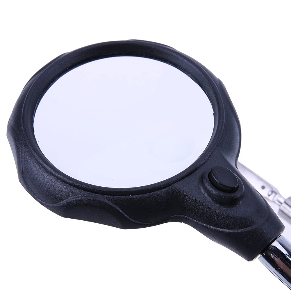 Lente d'Ingrandimento da Tavolo Lente d'Ingrandimento per Saldatura con Luce LED 3.5X-12X Lente ausiliaria Clip Porta Lente Strumenti di Riparazione per saldatu