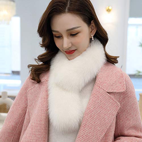 Womens Genuine Fox Hair Scarf Fluffy Collar Winter Warm Wrap Neck Warmer Wedding Party2
