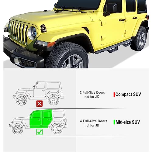 Estribos Tubulares APS Black Overland para Jeep Wrangler JL miniatura 2