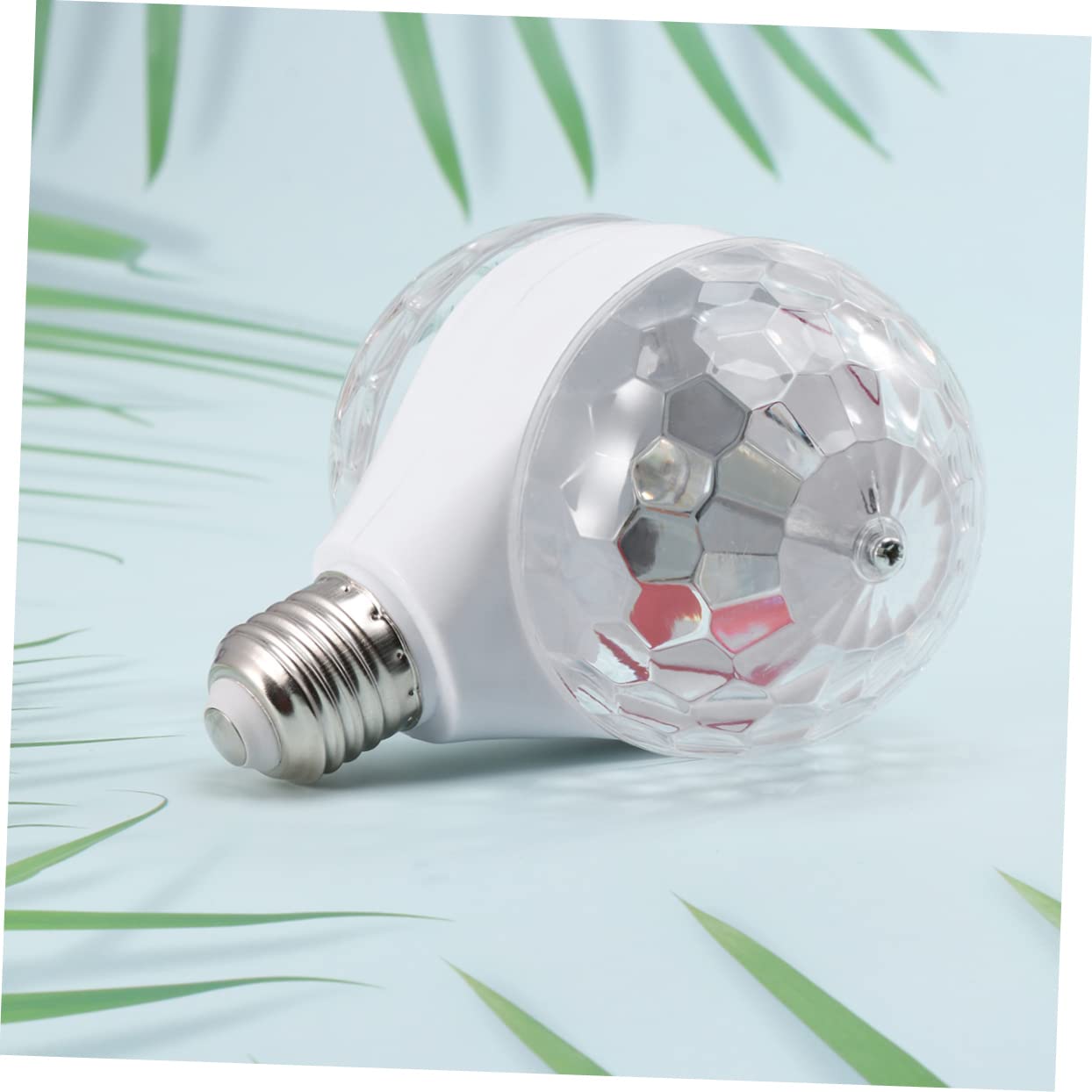 VICASKY White Mini Stage Light Double Head Ball Lamp Neon Glow for Parties Ktv Home Decor