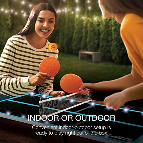 Cipton Led Miniature Table Tennis Set, Battery Powered Lights On The Side Of For A More Vibrant Play, 2 Mini Paddles And Pong Balls, Easy Set Up, No Screws Or Tools Required Black #TOP3