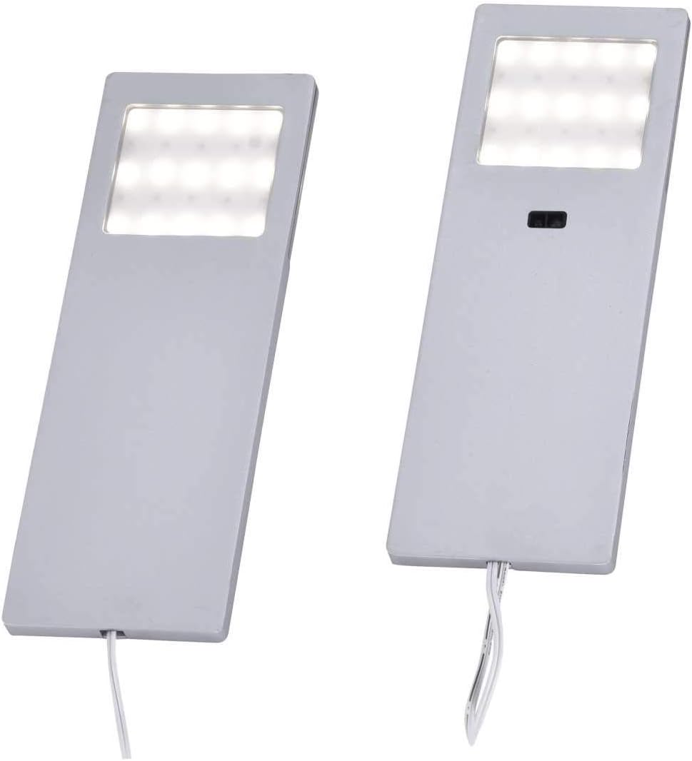 Paul Neuhaus 1121-95-2 Helena LED-Unterbauleuchte Pack of 2 Set 4W Warm White Aluminium