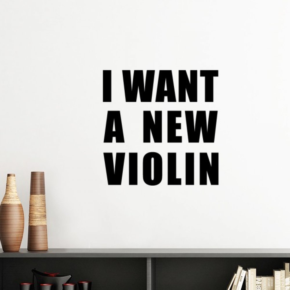 Sticker mural silhouette violon pour relooker un mur sans peinture