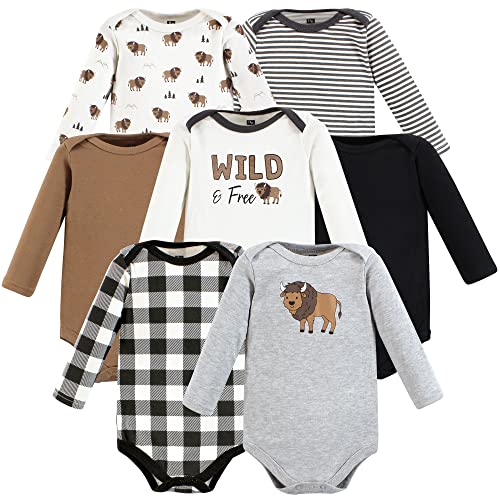 Image of Hudson Baby unisex-baby Cotton Long-sleeve Bodysuits
