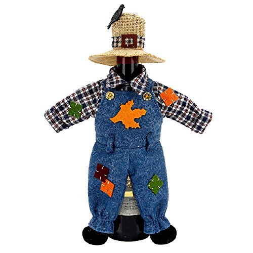 HlpiAMok HOMIEBUDS Yasirona ANEWNICE Celebrate Fall Together Scarecrow Wine Bottle Cover
