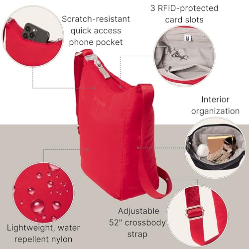 Image of Baggallini Swift Mini Crossbody Bag for Women - 4.5x7 Small Travel Purse with Crossbody Strap and RFID