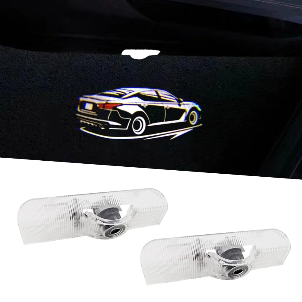 BuJinZeTui 2PCS LED Car Door Logo Lights - Altima 2002-Present Compatible Courtesy Projector Laser Welcome & Puddle lights Kit