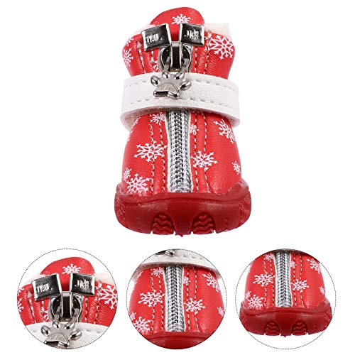 VILLCASE 4Pcs Botas de Cachorro ImpermeÃ¡veis â€‹â€‹Sapatos de Cachorro Protetor de Pata de Animal d