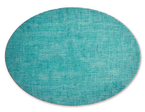 MODERN-TWIST 100% Plastic Free Silicone Tabletop, Dining, Decoration, Modern Design, Placemat Oval, Seafoam
