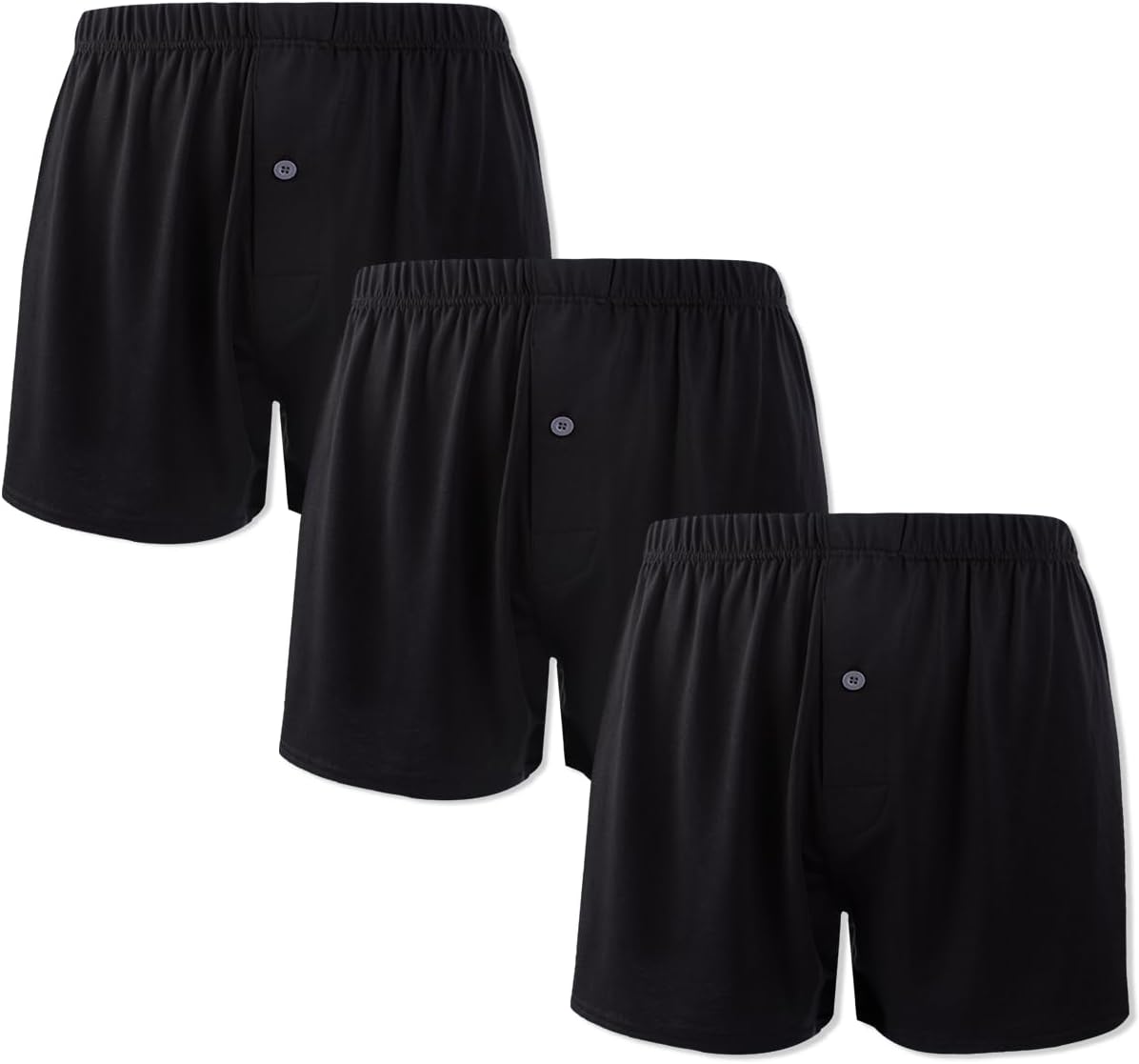 BAMBOO COOL Mens Boxers Short Classic Fit Soft Casual Underwear Loose Breathable Boxer Shorts for Men