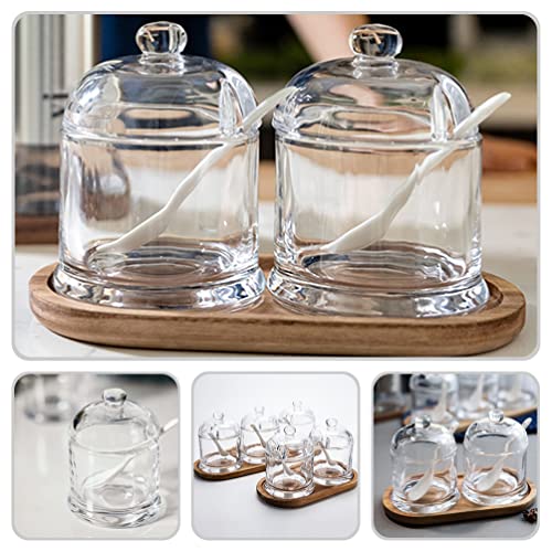 Cabilock Recipiente Com Tampa Tempero de vidro da pode conduzir suprimentos para o gadget de suprime