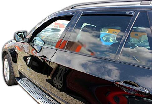 Déflecteurs D'air HEKO Pour Toyota Hilux 4 Portes 1998-2005 - 4 Pièces, Noir Fumé, Montage Intérieur
