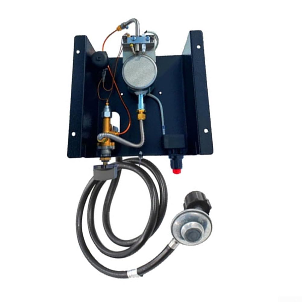 Ensemble brûleur 47000 BTU pour chauffage de terrasse en verre sans perçage supplémentaire avec kit d'assemblage de régulateur (C)