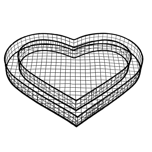 ZXAZX Metall-Herzform-Ornament, Pflanzschale, Pflanztopf, Herz-Gitter,...