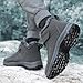Winter Boots for Women Warm Fleece Lined Sneakers Comfortable Ankle Booties Outdoor Hiking Boots for Women Casual Fashion Lace-up Sneaker Non-Slip Shoes with Hook Loop (Gray, US, Adult, Women, 11, Numeric, US Footwear Size System, Medium)